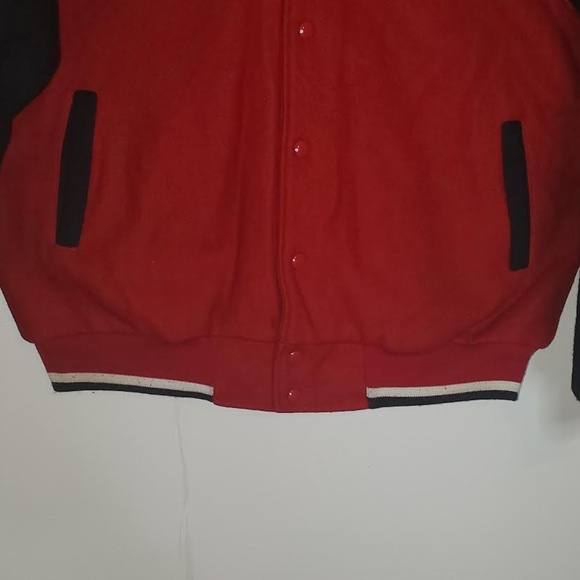 Vintage 1990s Hockey Varsity Letterman Jacket Divine Child Catholic High School - Picture 3 of 13